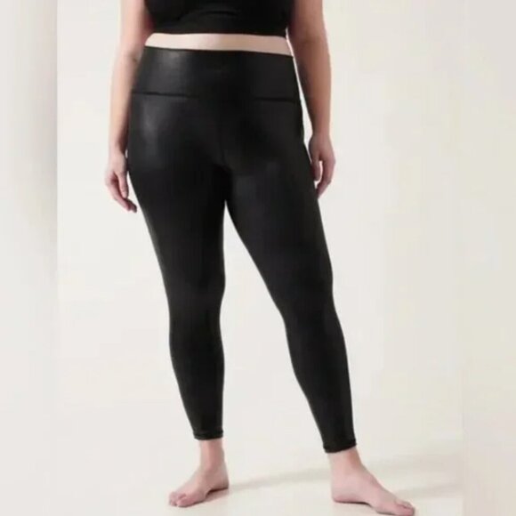 Athleta Elation Shine Tight Leggings  Athletic  Pants Black New NWT Plus Size 2X - Picture 1 of 6